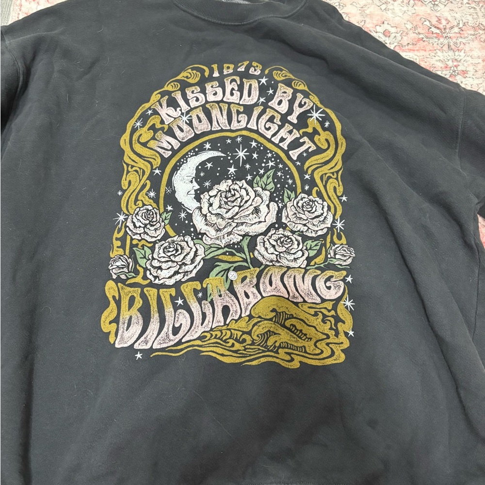 Billabong Black Graphic Crewneck